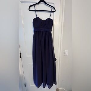SORELLA VITA Eggplant Strapless Chiffon Dress